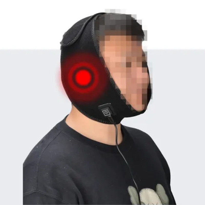 Heat massage for the lower jaw